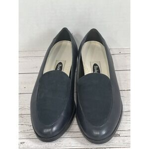 Rockport Women's Leather & Suede Slip-On Shoes Navy Blue 6.5 M Comfort Shoes